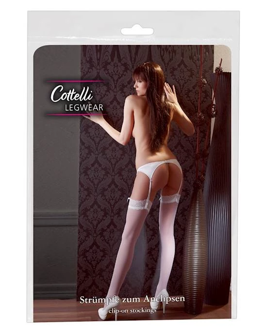 Cottelli Collection Stockings White (3) - White - 3 2 Cottelli Collection Stockings White (3) - White - 3 - Image 2