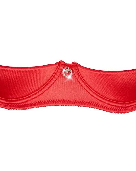 Cottelli Collection Desire Shelf Bra Set - Red - Medium 3 Cottelli Collection Desire Shelf Bra Set - Red - Medium - Image 3