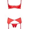 Cottelli Collection Desire Shelf Bra Set - Red - Medium