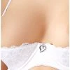 Cottelli Collection Atsra Shelf Bra Set - White - Small