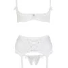 Cottelli Collection Atsra Shelf Bra Set - White - Medium