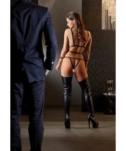 Cottelli Collection Heroine Strap Bikini - Black - Large -Cottelli Collection Sales Shop 238407 8