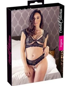 Cottelli Collection Nicky Top And G-string - Black - Large -Cottelli Collection Sales Shop 238438 7