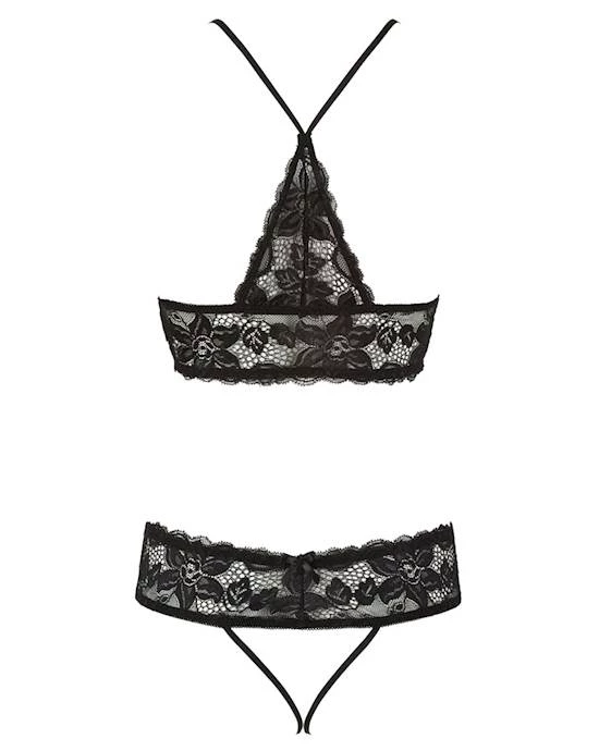 Cottelli Collection Grace Top And G-string - Black - Medium 5 Cottelli Collection Grace Top And G-string - Black - Medium - Image 5