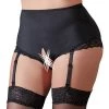 Cottelli Collection Frankie Open Suspender Briefs - Black - 3x