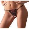 Cottelli Collection Rhinestone Embroidered G-string - Black - S/m