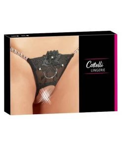 Cottelli Collection Rhinestone G-string - Black - M/l -Cottelli Collection Sales Shop 238591 3