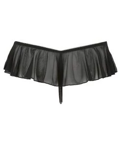 Cottelli Collection Frilled G-string - Black - Small -Cottelli Collection Sales Shop 238630 1