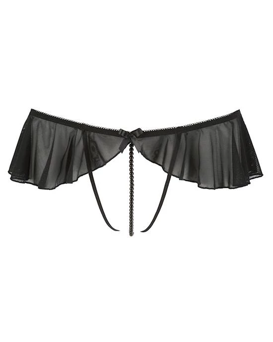 Cottelli Collection Frilled G-string - Black - Extra Large 5 Cottelli Collection Frilled G-string - Black - Extra Large - Image 5