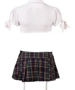 Cottelli Collection Aria Schoolgirl Costume - White / Red - Large -Cottelli Collection Sales Shop 238795 4