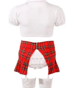 Cottelli Collection Ingrid Schoolgirl Set - White+blue - Medium -Cottelli Collection Sales Shop 238802 2