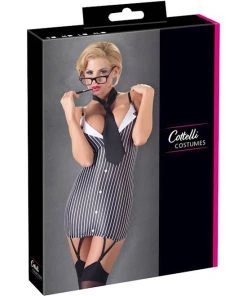 Cottelli Collection Vicky Secretary Costume - Black / White - Small 11 Cottelli Collection Vicky Secretary Costume - Black / White - Small -Cottelli Collection Sales Shop 238805 5