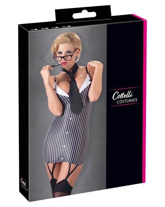 Cottelli Collection Vicky Secretary Costume - Black / White - Small 6 Cottelli Collection Vicky Secretary Costume - Black / White - Small - Image 6