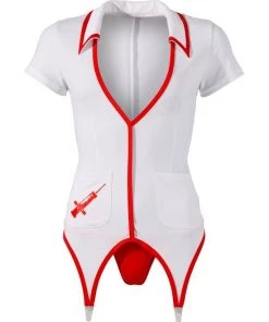 Cottelli Collection Marsanne Nurses Dress - White / Red - Medium 7 Cottelli Collection Marsanne Nurses Dress - White / Red - Medium -Cottelli Collection Sales Shop 238810 0