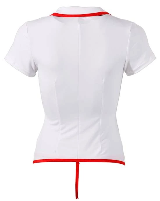 Cottelli Collection Marsanne Nurses Dress - White / Red - Medium 4 Cottelli Collection Marsanne Nurses Dress - White / Red - Medium - Image 4