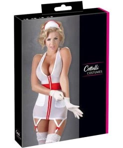 Cottelli Collection Menta Nurse Costume - White / Red - Small -Cottelli Collection Sales Shop 238817 4