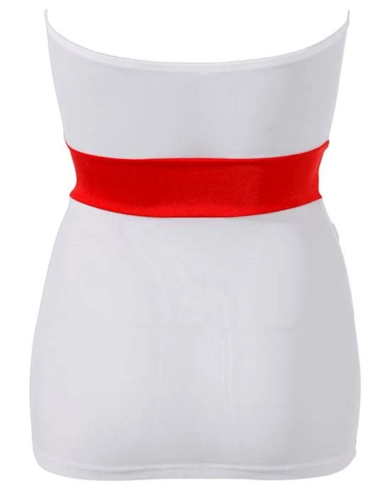 Cottelli Collection Menta Nurse Costume - White / Red - Large 4 Cottelli Collection Menta Nurse Costume - White / Red - Large - Image 4