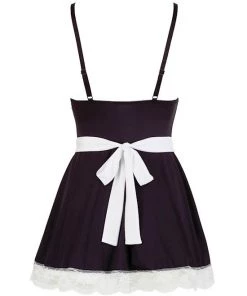 Cottelli Collection Frans Maids Dress - Black / White - Medium -Cottelli Collection Sales Shop 238848 1