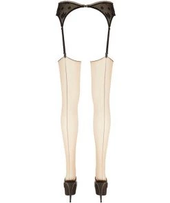 Cottelli Collection Retro Decorative Seam Stockings - Nude - X-small -Cottelli Collection Sales Shop 239212 0