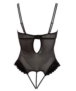 Cottelli Collection Removable Crotch And Cup Bodysuit - Black - Large -Cottelli Collection Sales Shop 239539 3