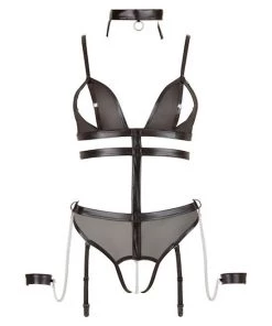 Cottelli Collection Wetlook Bodysuit With Choker - Black - One Size 6 Cottelli Collection Wetlook Bodysuit With Choker - Black - One Size -Cottelli Collection Sales Shop 239578 1