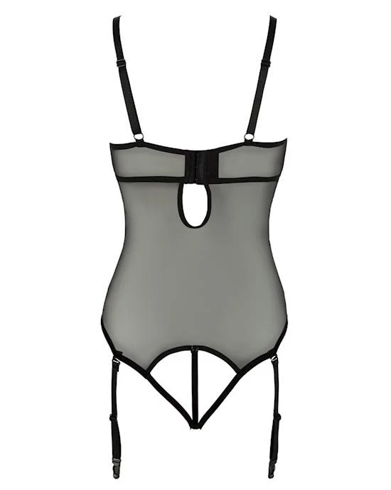 Cottelli Collection Striped Bodysuit - B - Black - Small 4 Cottelli Collection Striped Bodysuit - B - Black - Small - Image 4