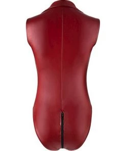 Cottelli Collection Full Zip Bodysuit - Red - Small -Cottelli Collection Sales Shop 239651 3