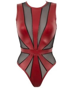 Cottelli Collection Mesh Insert Bodysuit - Black/red - Small 6 Cottelli Collection Mesh Insert Bodysuit - Black/red - Small -Cottelli Collection Sales Shop 239761 1