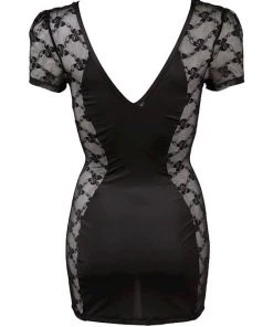 Cottelli Collection Lace Insert Full Zip Dress - Black - Small 7 Cottelli Collection Lace Insert Full Zip Dress - Black - Small -Cottelli Collection Sales Shop 239808 3