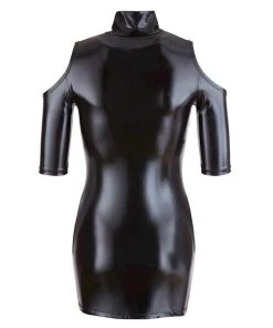 Cottelli Collection Cold Shoulder Mini Dress - Black - Medium -Cottelli Collection Sales Shop 239869 3