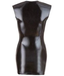 Cottelli Collection Wetlook Dress With 2-way Zip - Black - Medium -Cottelli Collection Sales Shop 239882 3