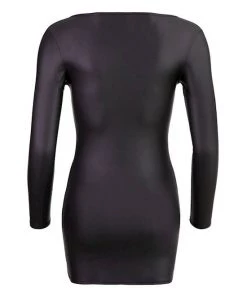 Cottelli Collection Low-cut Dress With Full Zip - Black - Medium -Cottelli Collection Sales Shop 239887 3