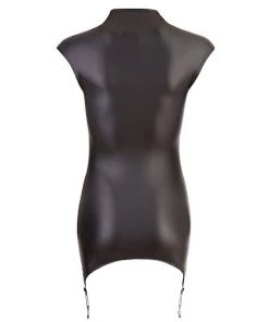 Cottelli Collection Dress With Suspender Straps And Zip - Black - Small -Cottelli Collection Sales Shop 239905 3