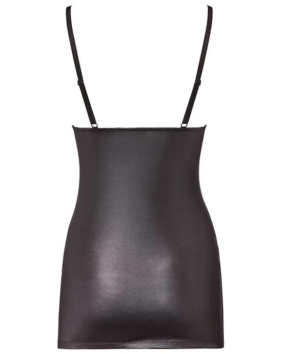 Cottelli Collection Decorative Lace Insert Mini Dress - Black - Small 4 Cottelli Collection Decorative Lace Insert Mini Dress - Black - Small - Image 4