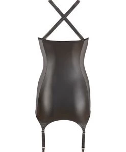 Cottelli Collection Matte Suspender Mini Dress - Black - Small -Cottelli Collection Sales Shop 239957 3