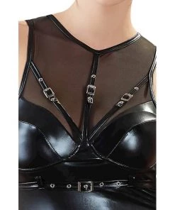 Cottelli Collection Elaborate Cup Mini Dress - Black - Medium -Cottelli Collection Sales Shop 240009 1