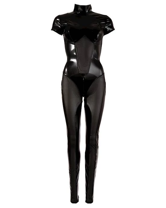 Cottelli Collection Peekaboo Jumpsuit - Black - X-small 3 Cottelli Collection Peekaboo Jumpsuit - Black - X-small - Image 3