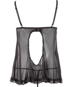 Cottelli Collection Slit Cup Babydoll - Black - Medium -Cottelli Collection Sales Shop 240211 3