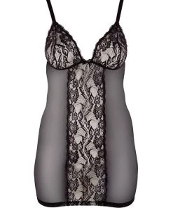 Cottelli Collection Negligee With Lace - Black - 2xl -Cottelli Collection Sales Shop 240255 1